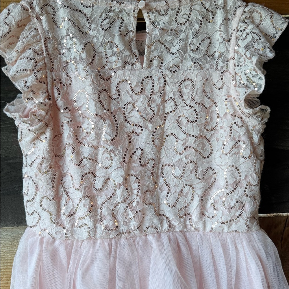 Cat & Jack Pink Sequin Lace and Tulle Party Dress - Picture 3 of 3